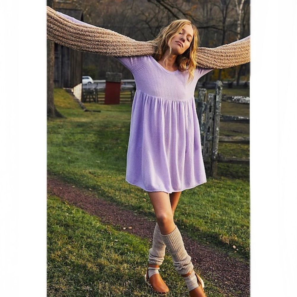 FREE PEOPLE The Luxe Sweater Babydoll Dress size M
